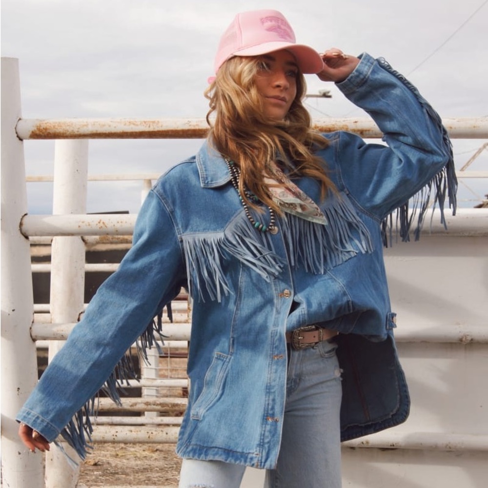 3BN Fringe Denim Jacket